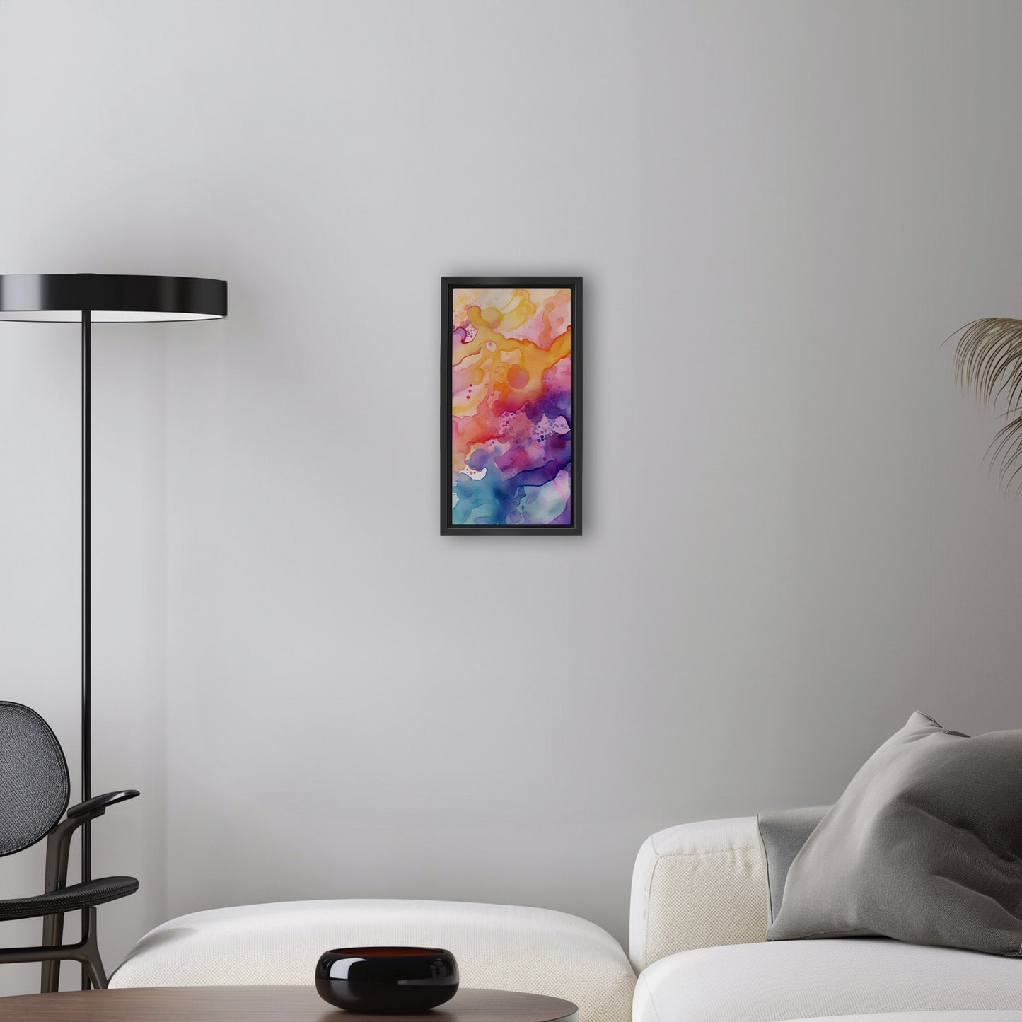 Abstract watercolor art with vibrant colors