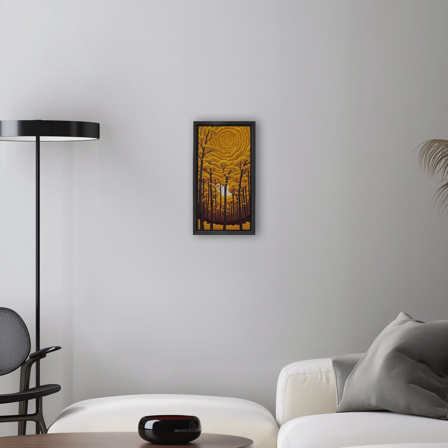 Romantic Stylized Painting of Autumn Woods - Ethereal Golden Woods: A Romance