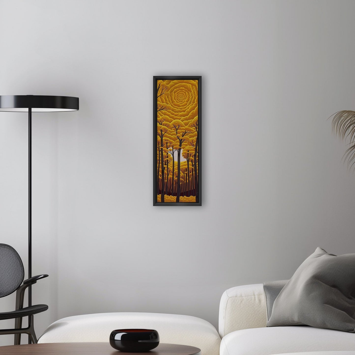 Romantic Stylized Painting of Autumn Woods - Ethereal Golden Woods: A Romance