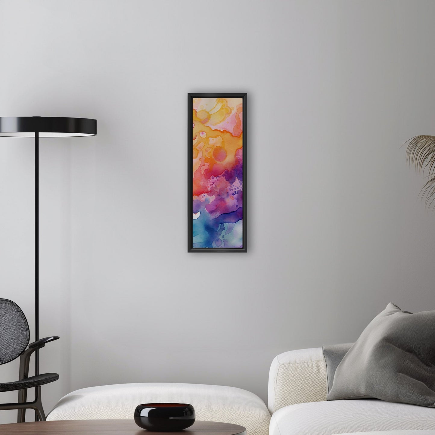 Abstract watercolor art with vibrant colors