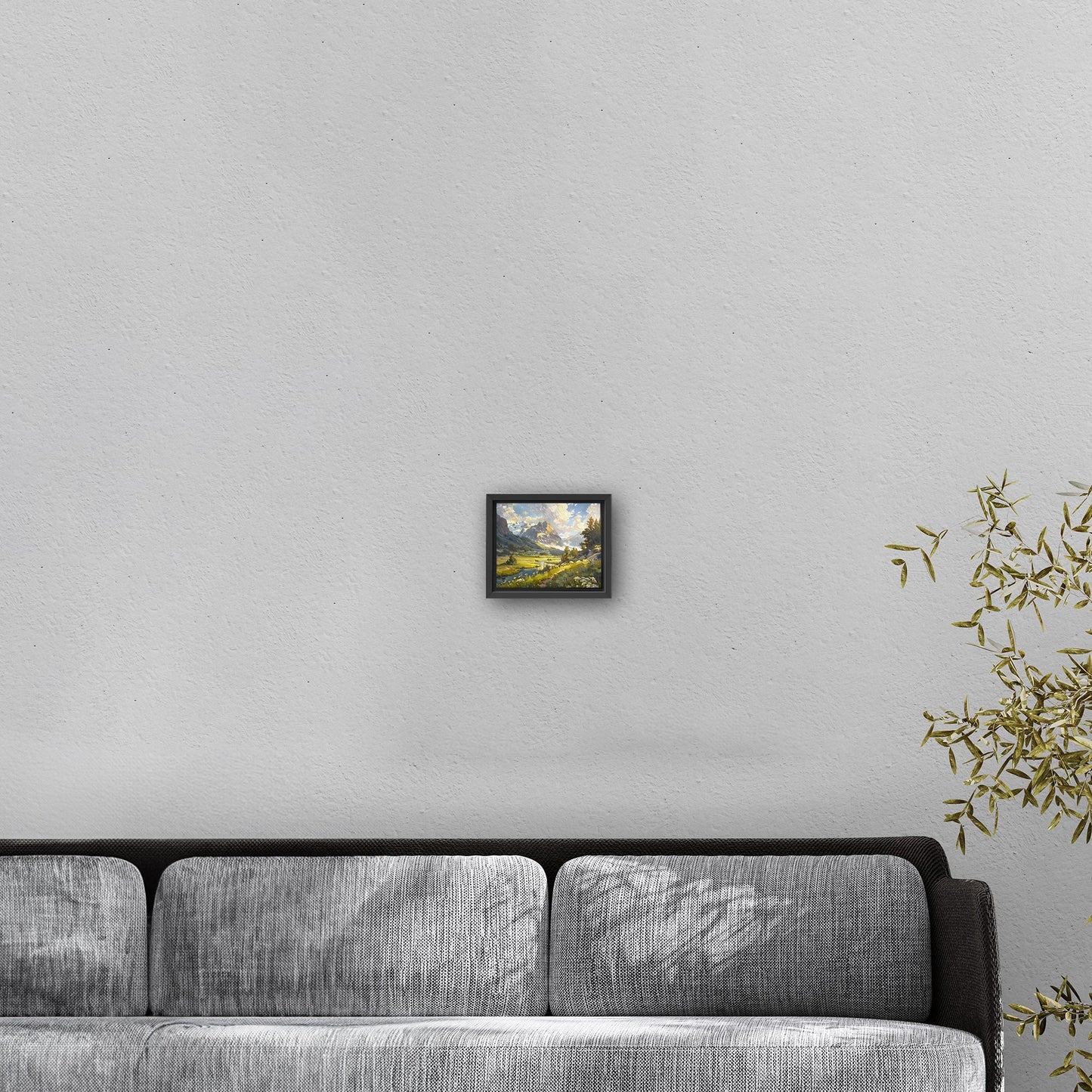 Vibrant landscape oil painting capturing nature's essence - Enriched Elegance