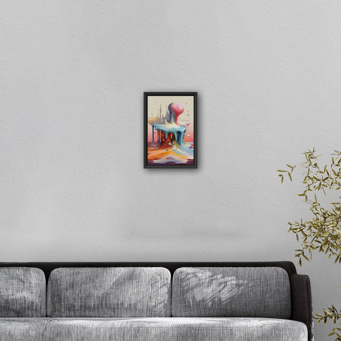 Abstract, surreal, dreamlike art with melting shapes - Enigmatic Elegance