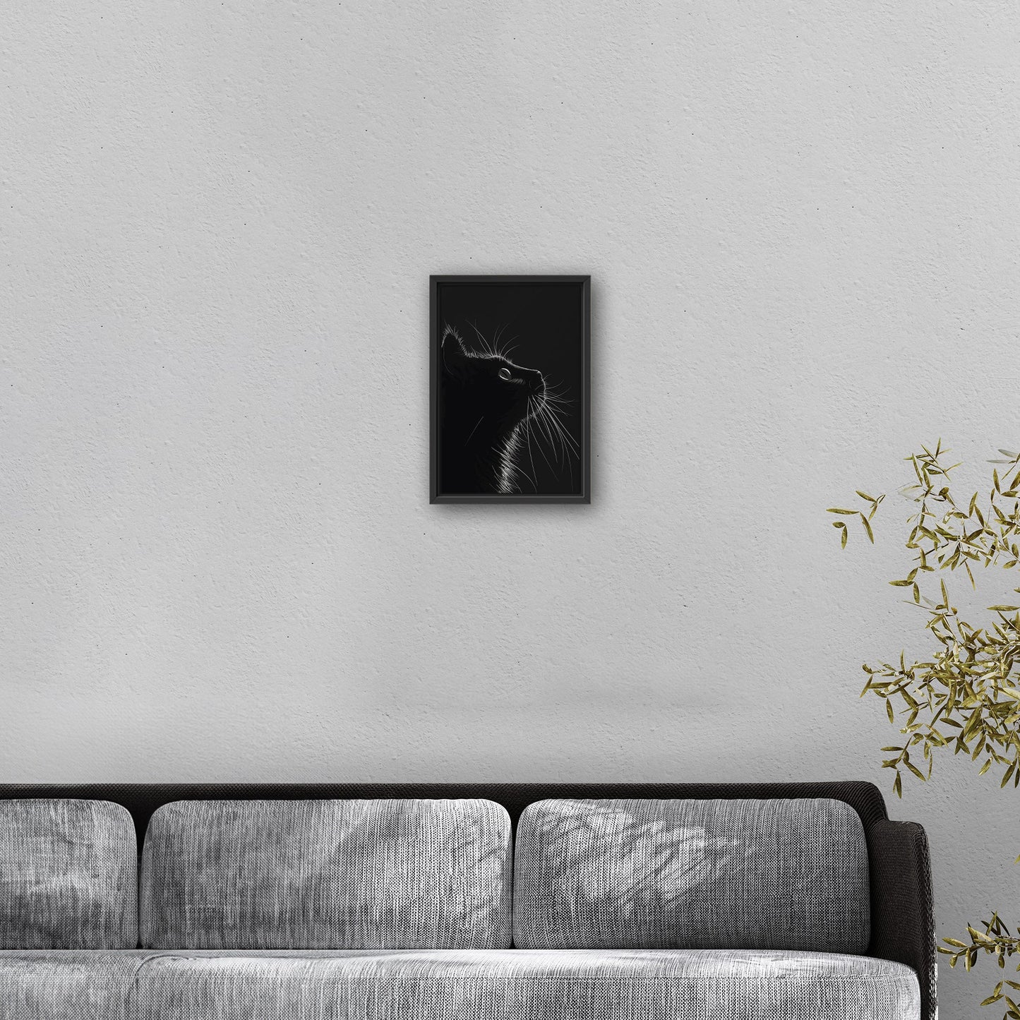 Minimalistic Cat Wall Art - Enchanting Elegance