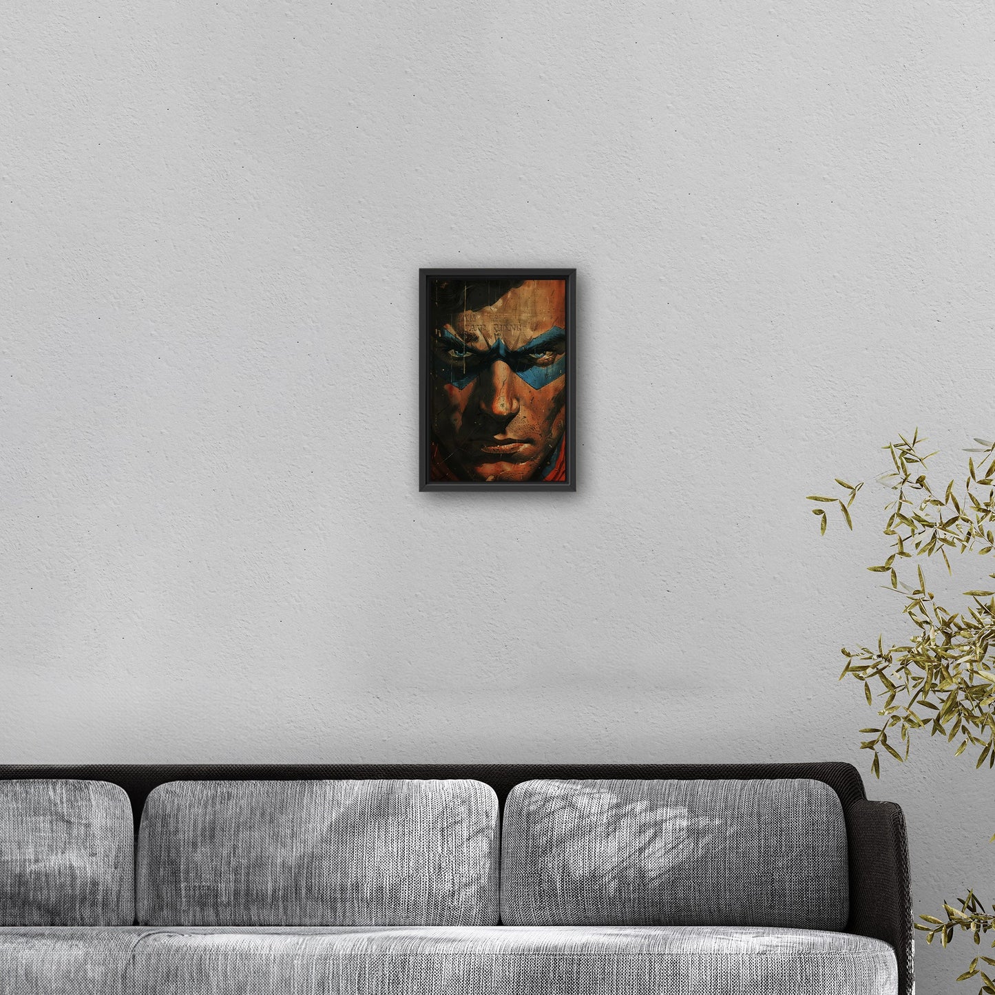 Comicbook style closeup superhero face portrait - Epic Heroic Vintage Comic Closeup Art