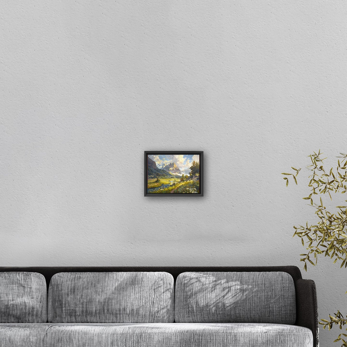 Vibrant landscape oil painting capturing nature's essence - Enriched Elegance