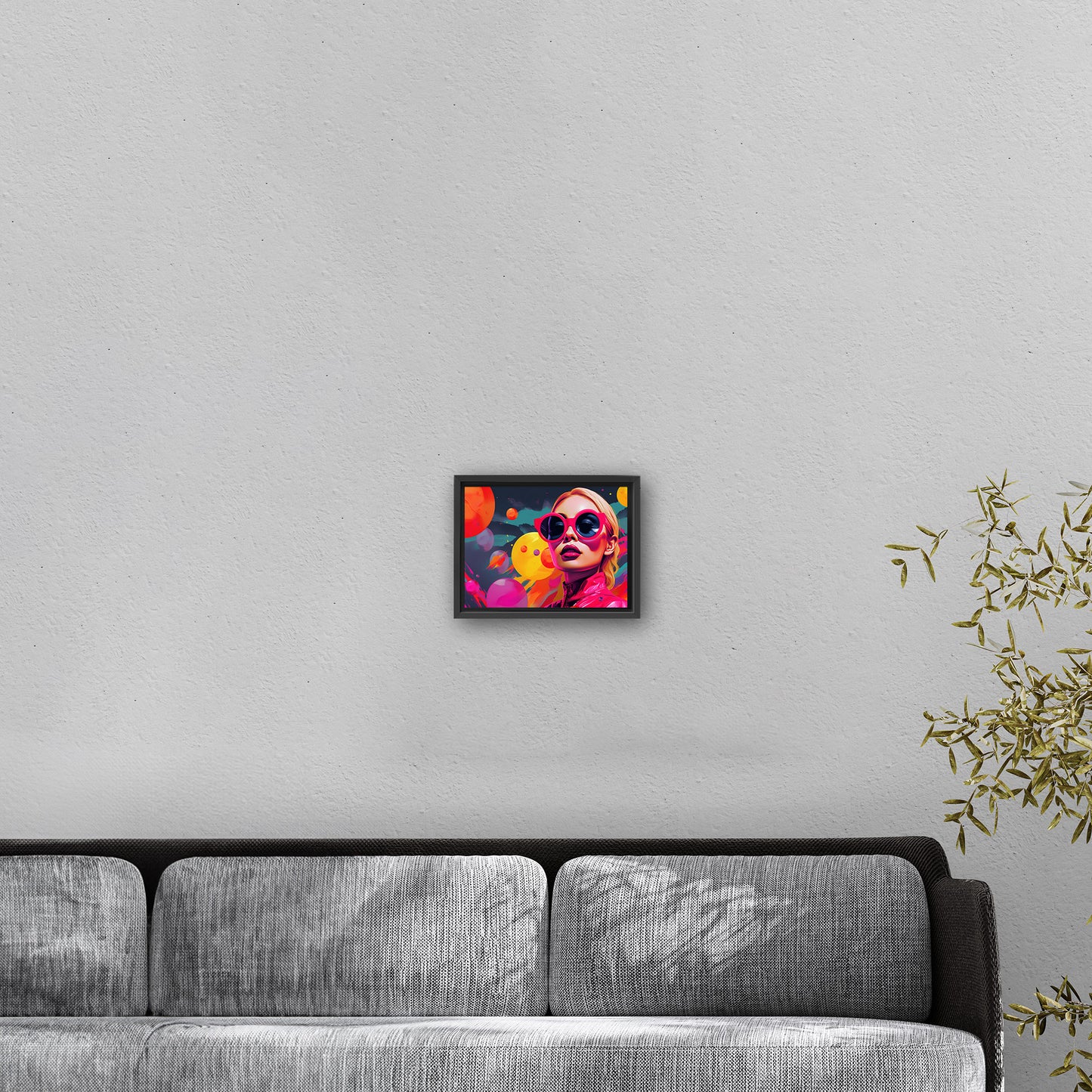 Quirky pop art digital illustration, vibrant colors, playful design - Psychedelic Rainbow Explosion