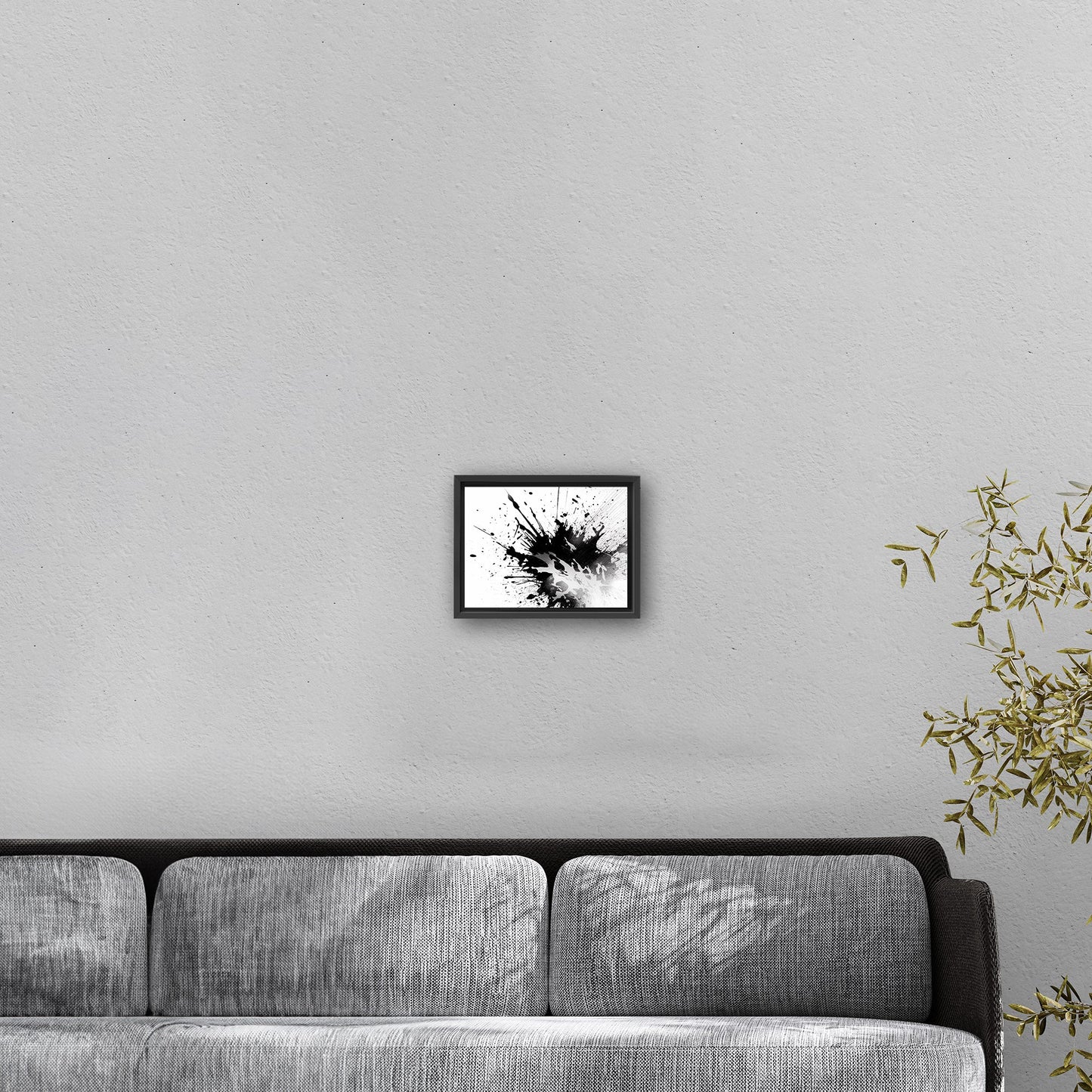 Black and white abstract ink splatter art - Captivating Monochrome Ink Splatter Zen