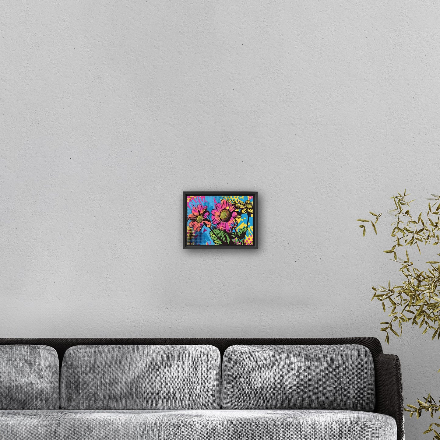 Flowers in Pop Art Printed Style - Blossoms of Creativity