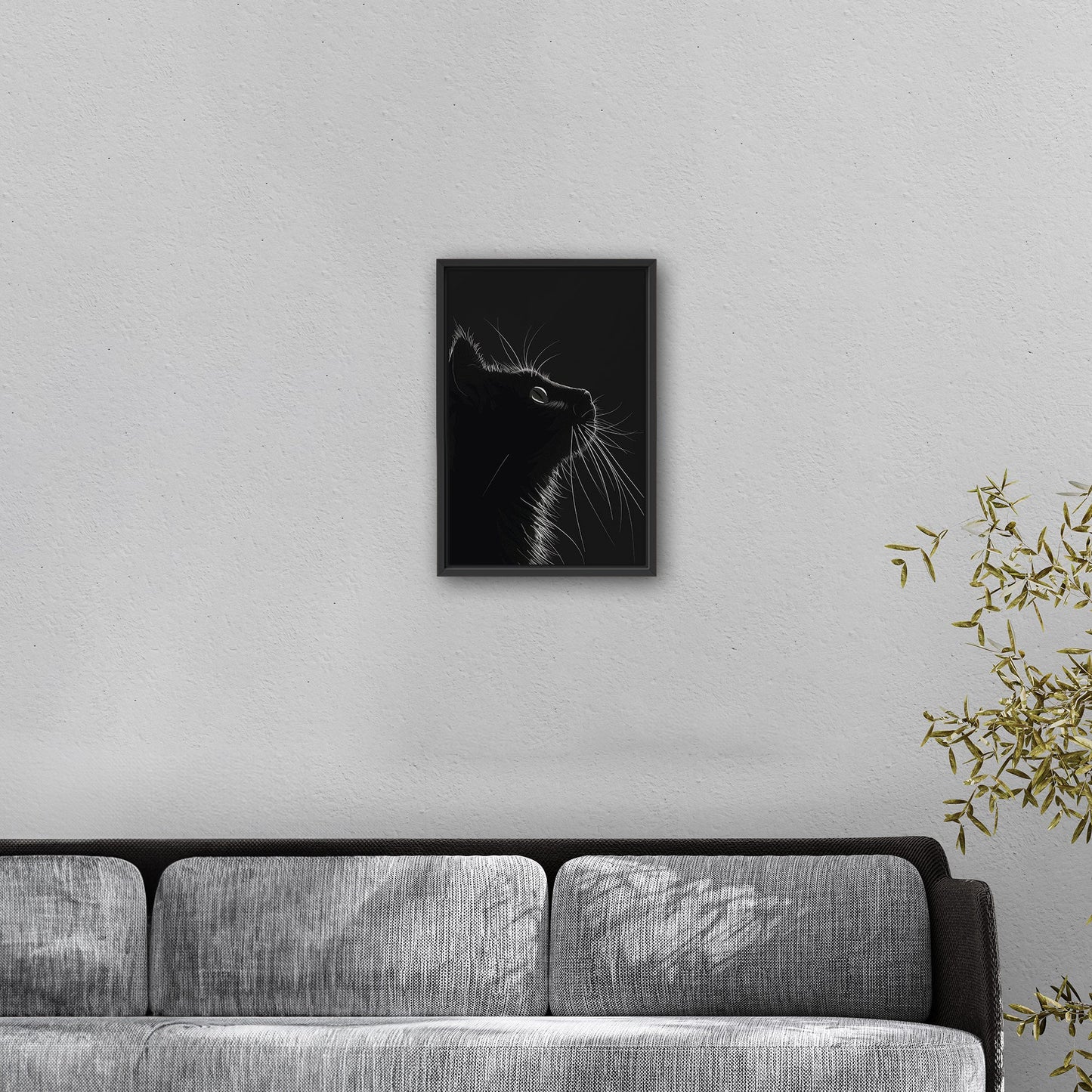Minimalistic Cat Wall Art - Enchanting Elegance