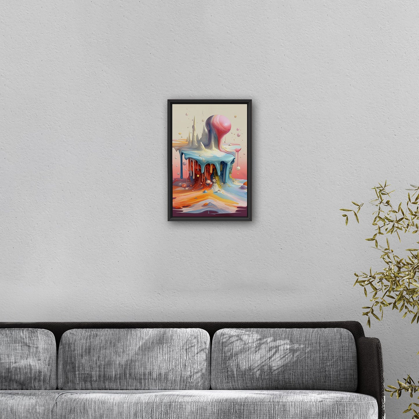 Abstract, surreal, dreamlike art with melting shapes - Enigmatic Elegance