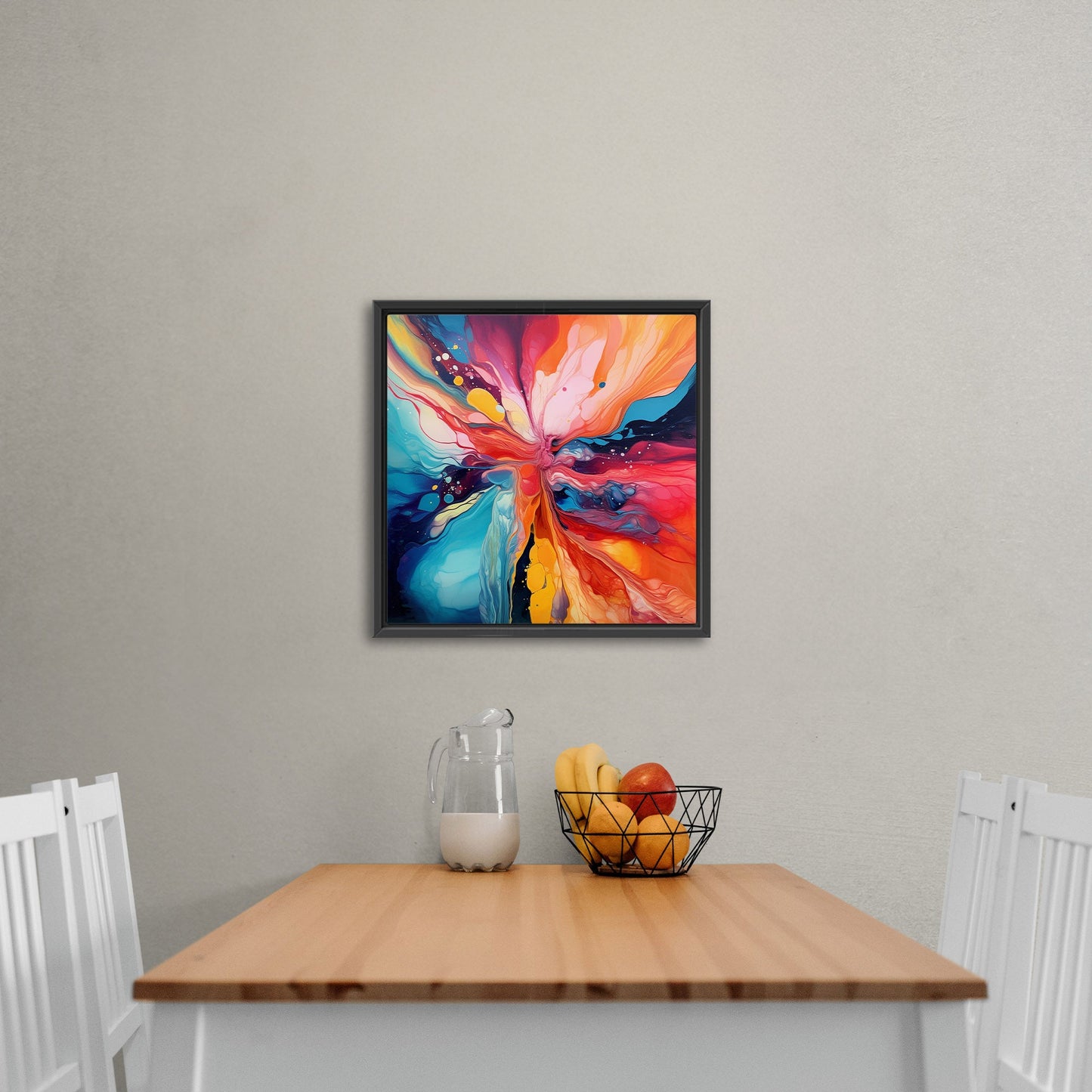 Abstract Splatter Oil Painting - Color Wave Splash