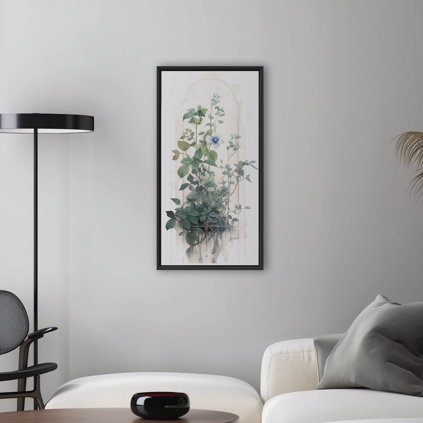 Watercolor Painting of Blue Wildflower