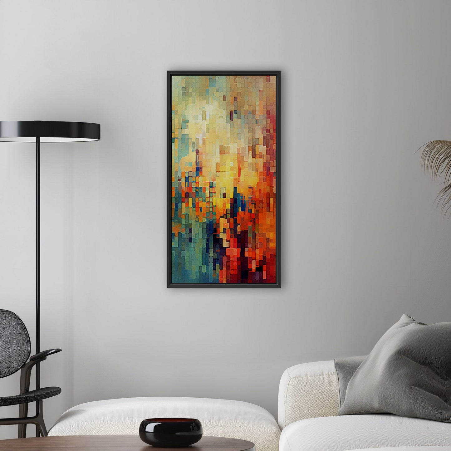 Pixelated mosaic retro abstract patterned geometric - Mesmerizing Modern Elegance
