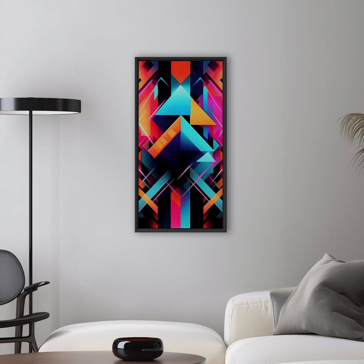 Bold neon geometric shapes - Electric Oasis