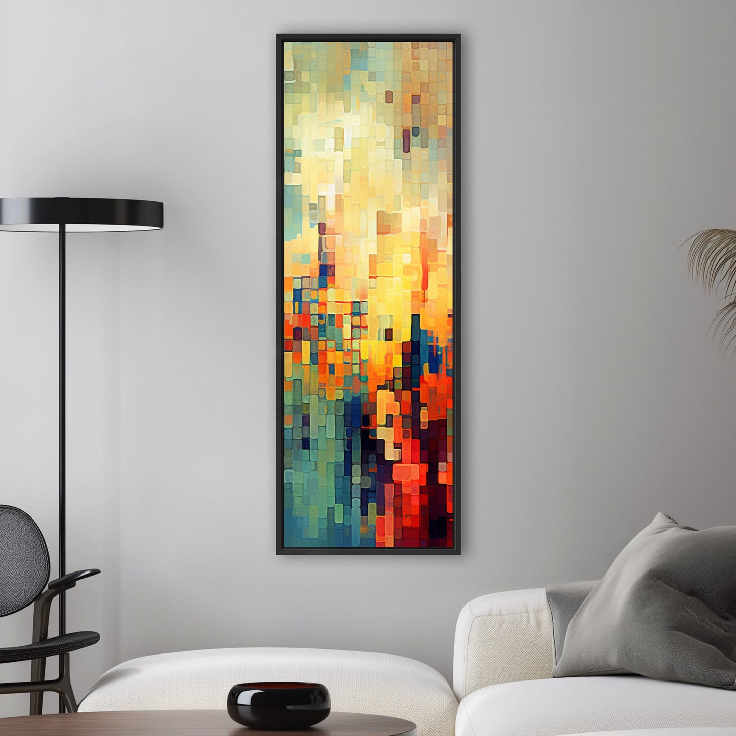 Pixelated mosaic retro abstract patterned geometric - Mesmerizing Modern Elegance