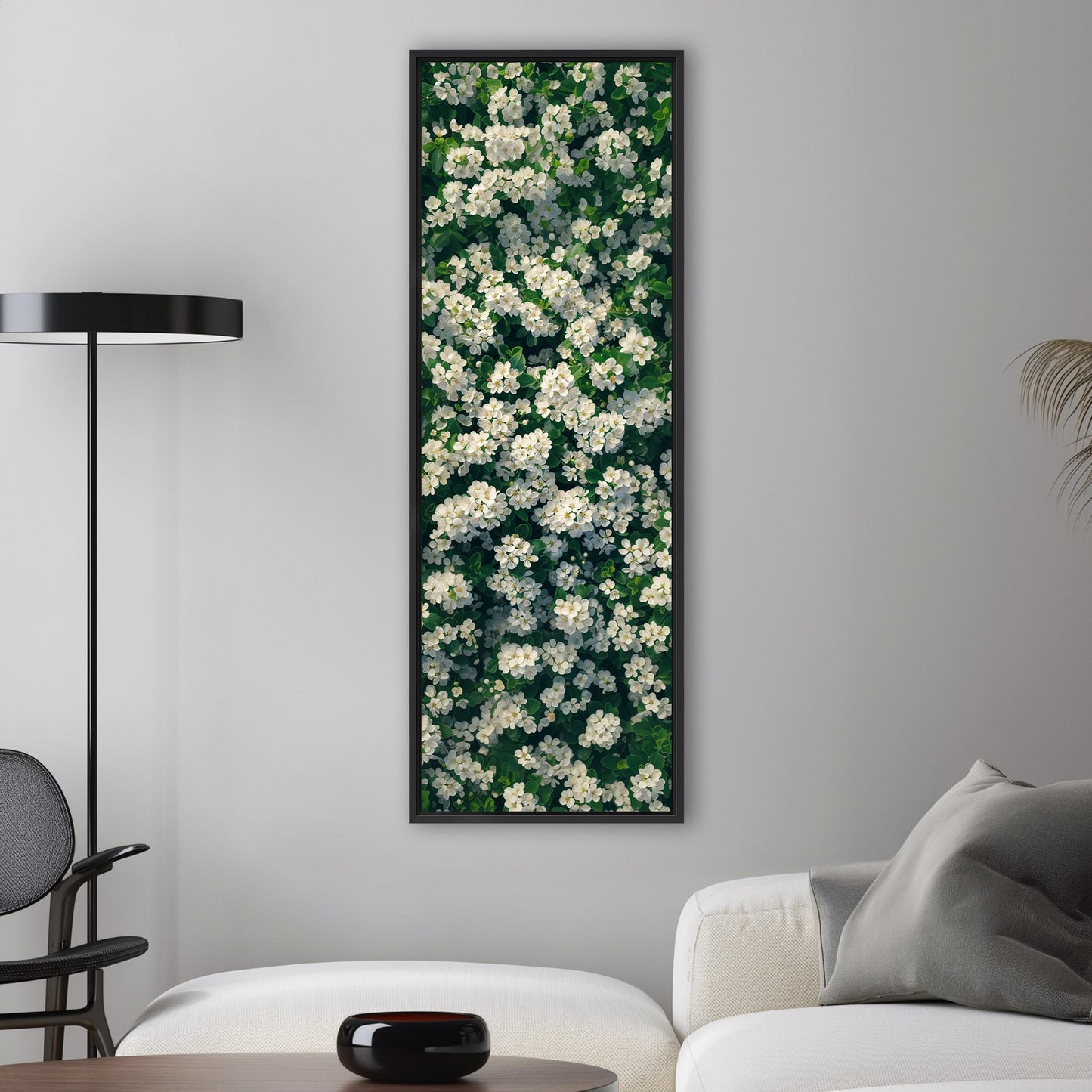 Field of White Flowers - Tranquil Oasis