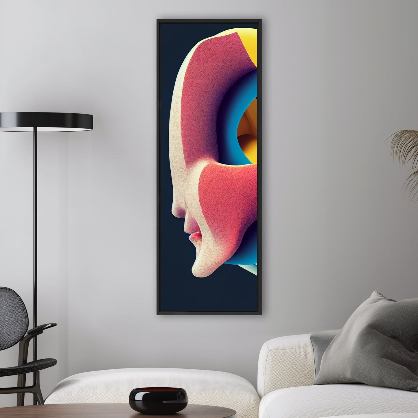 Abstract chaos meets midcentury charm - Vibrant Chaos Unleashed