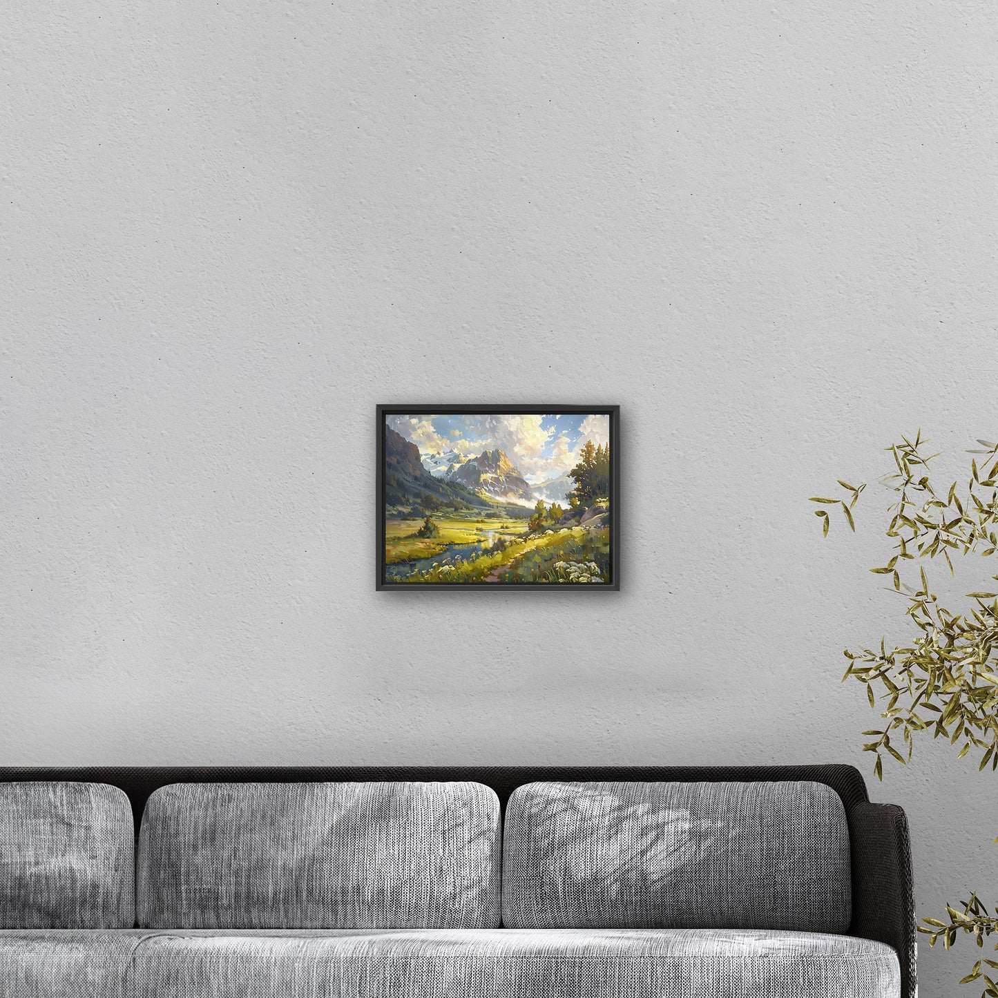 Vibrant landscape oil painting capturing nature's essence - Enriched Elegance