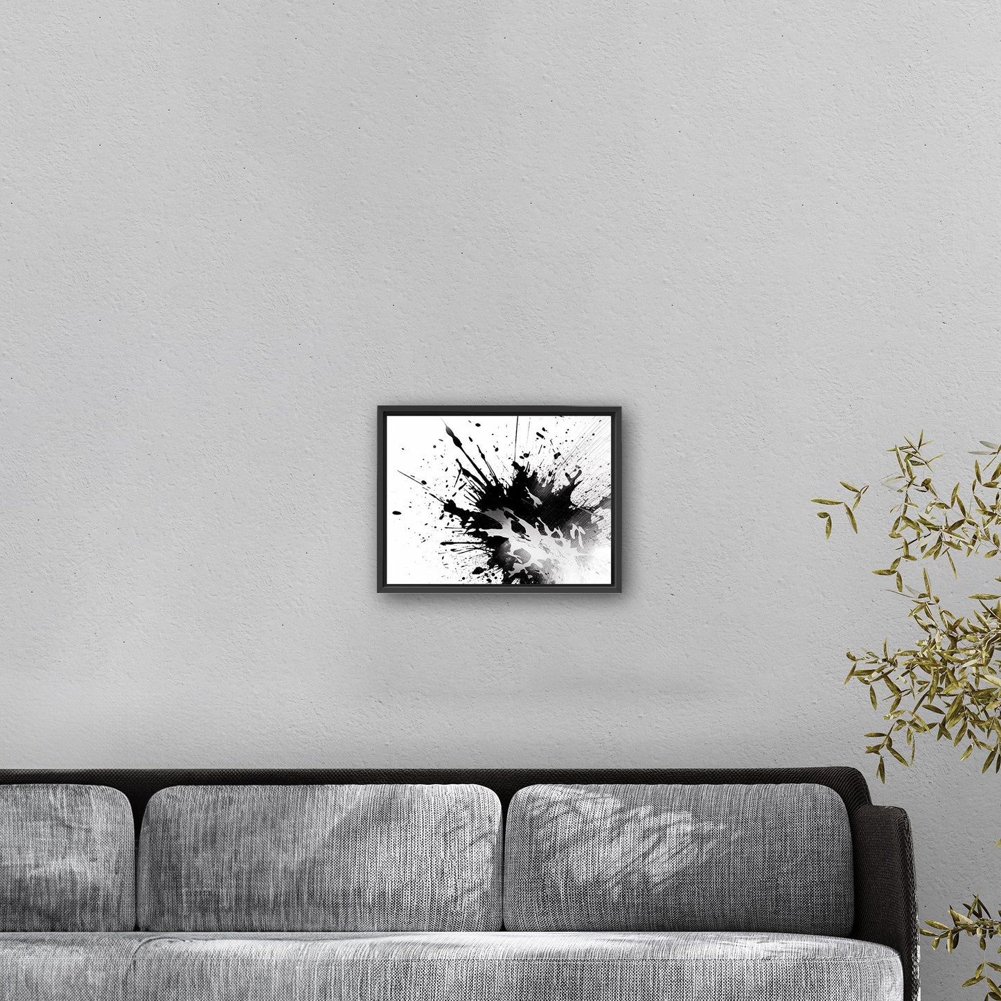 Black and white abstract ink splatter art - Captivating Monochrome Ink Splatter Zen