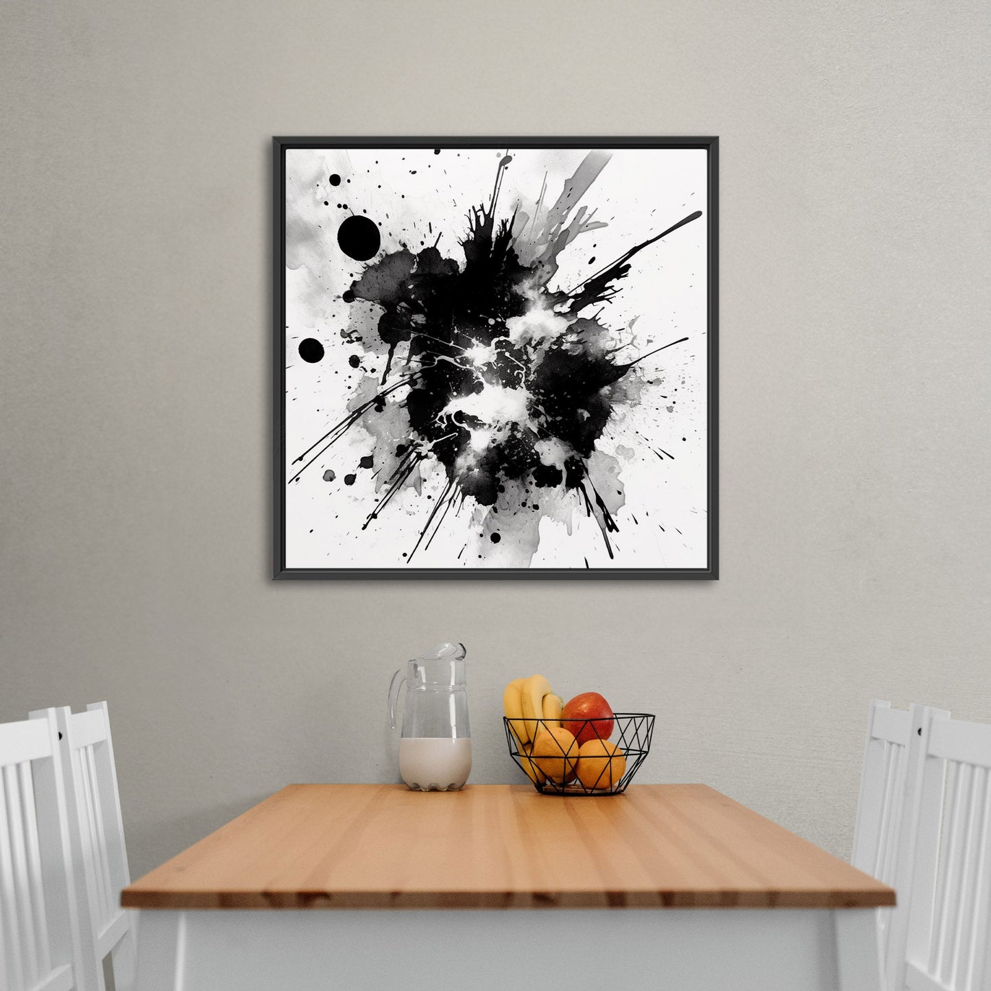 Black ink splatter abstract - Ephemeral Chaos