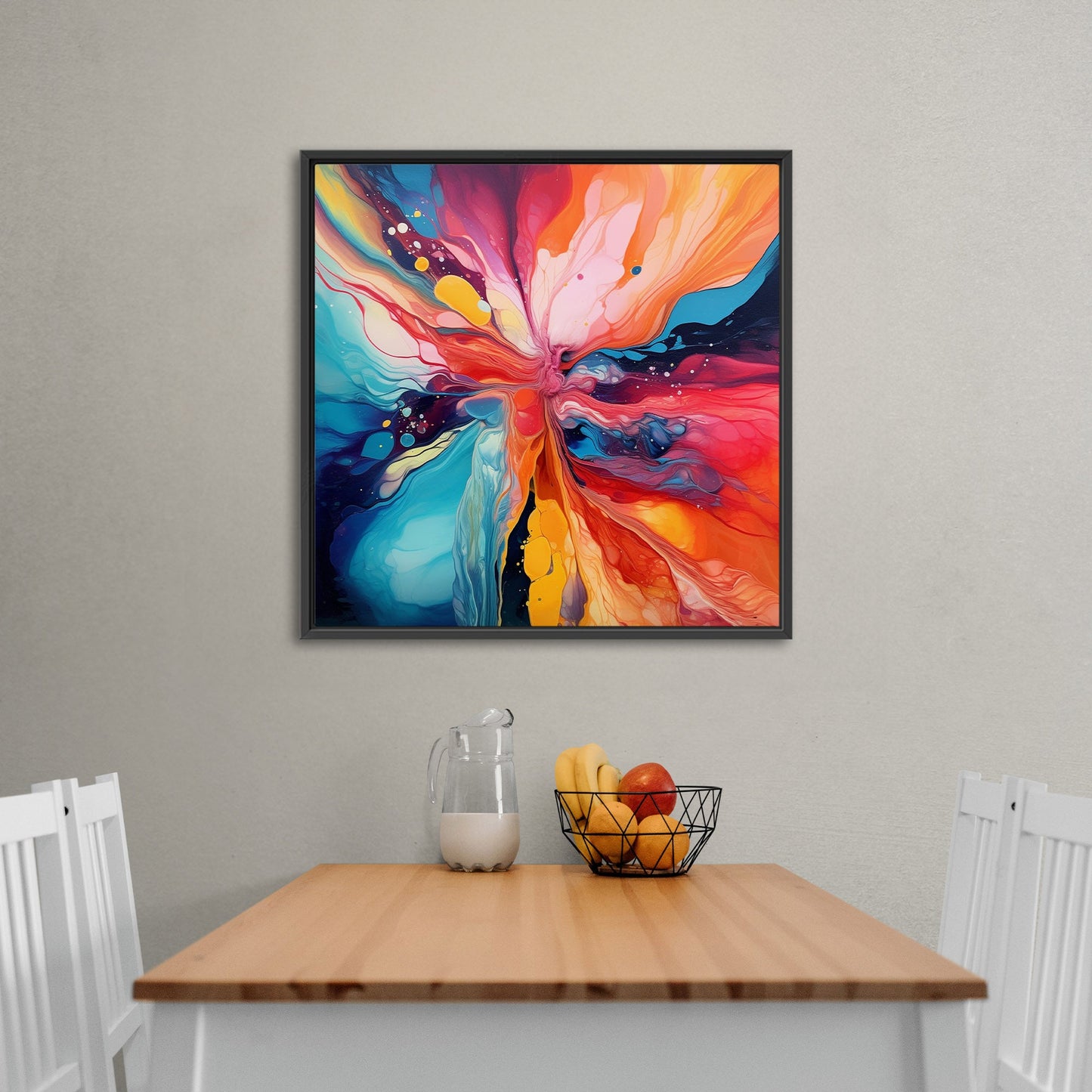 Abstract Splatter Oil Painting - Color Wave Splash
