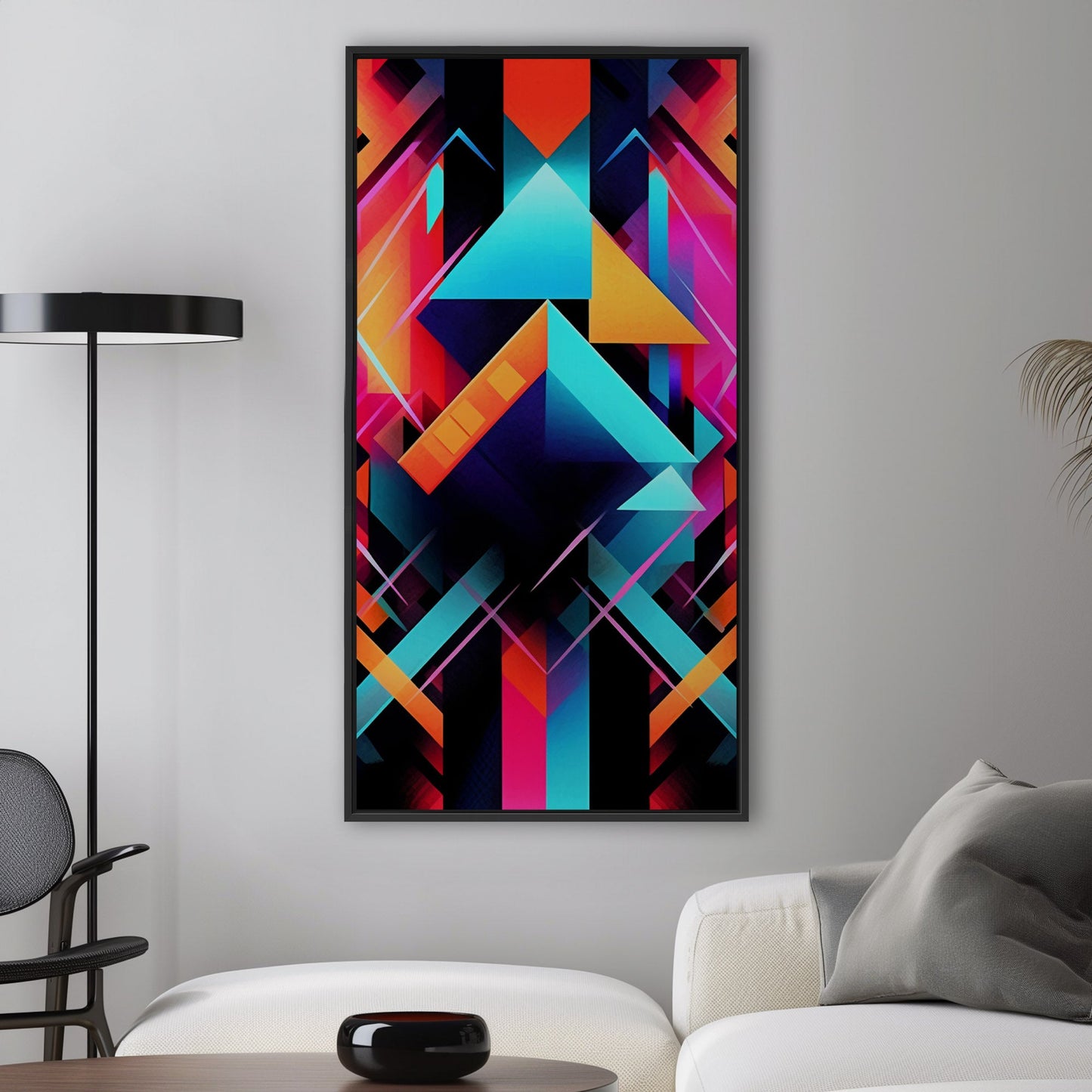 Bold neon geometric shapes - Electric Oasis