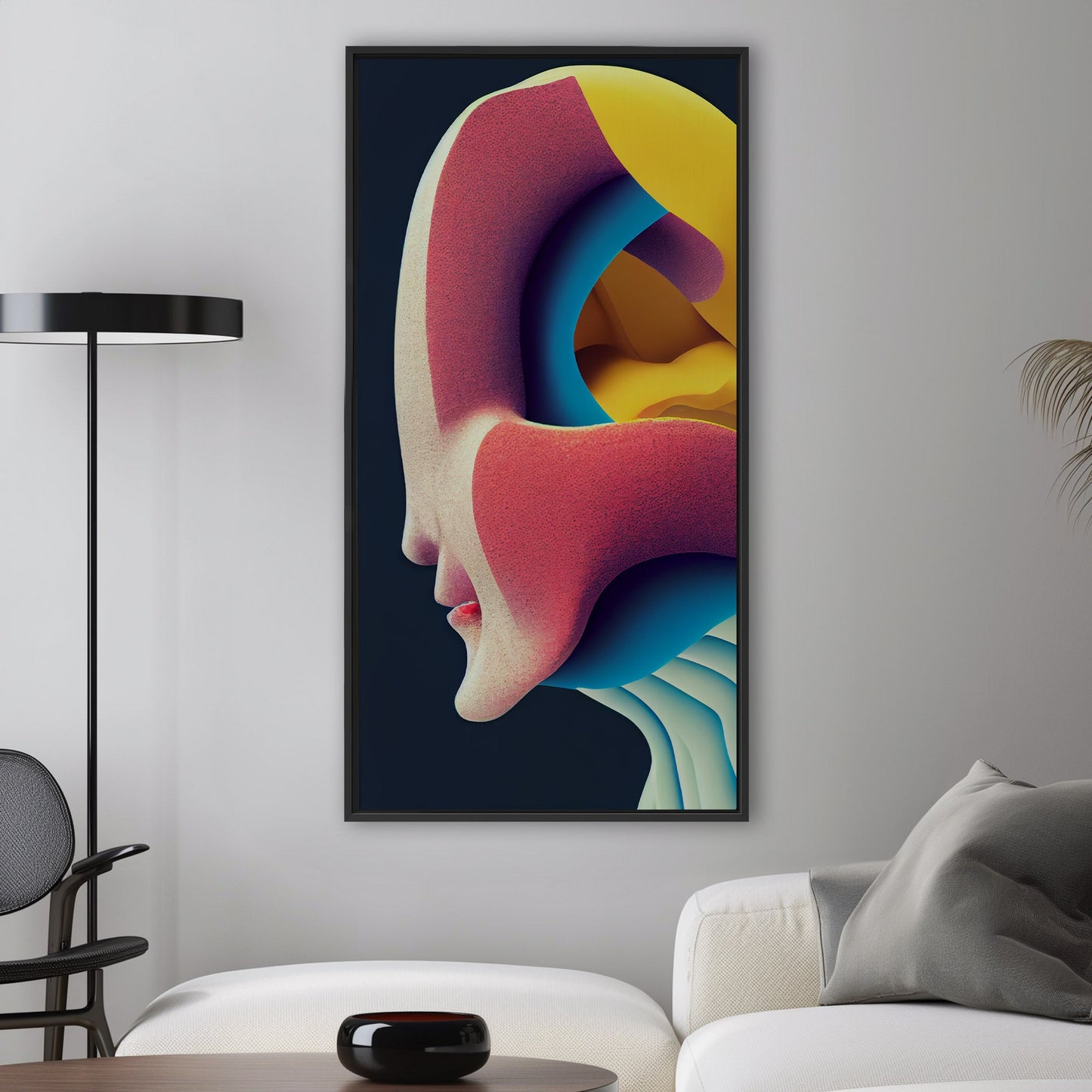 Abstract chaos meets midcentury charm - Vibrant Chaos Unleashed