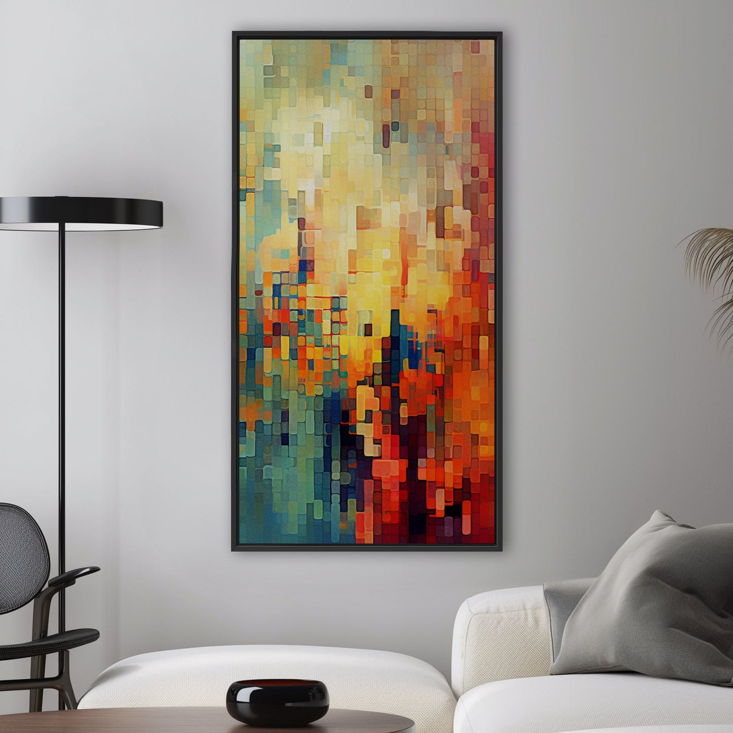 Pixelated mosaic retro abstract patterned geometric - Mesmerizing Modern Elegance