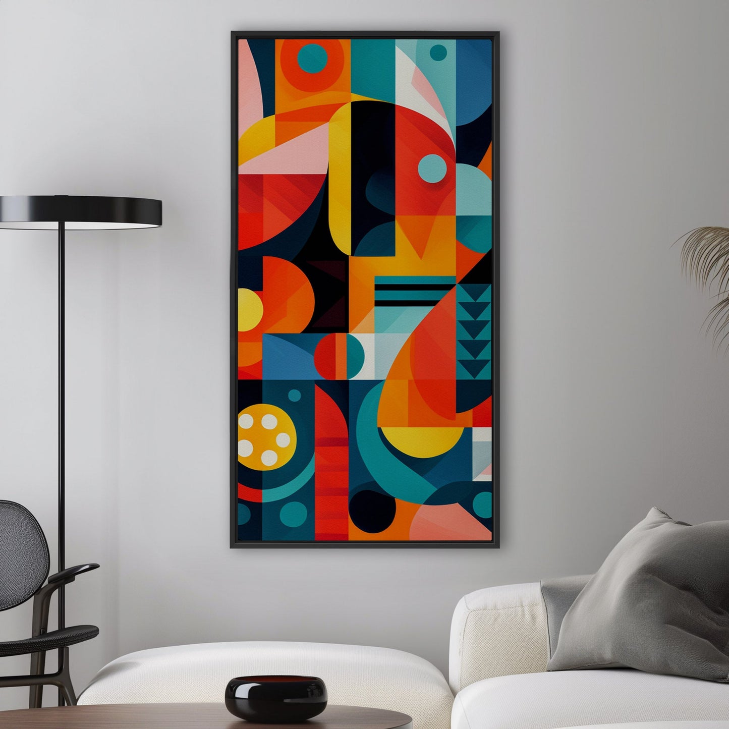 60's Era Modern Geometric Abstract Art - Vivid Prism