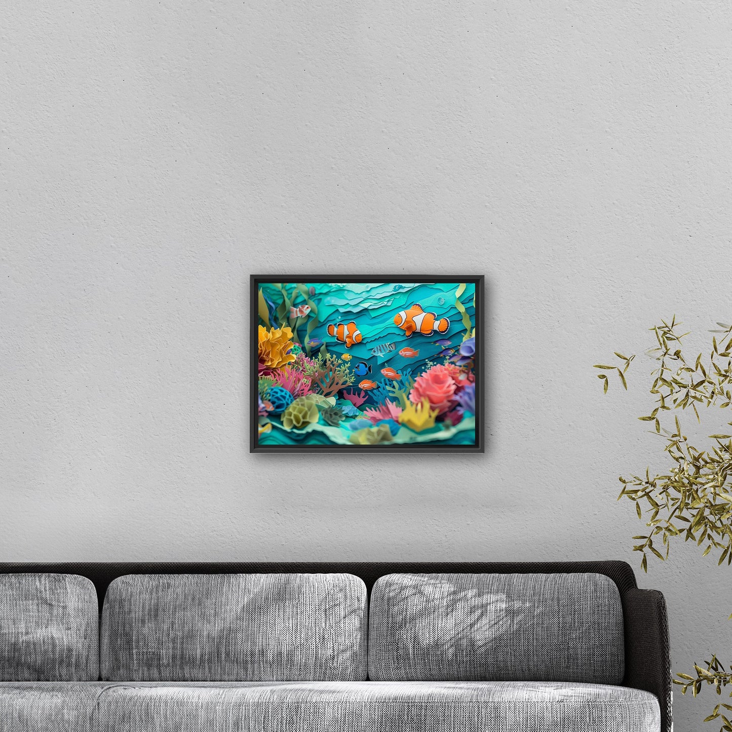 Vibrant marine life art on canvas - Serenity Dance