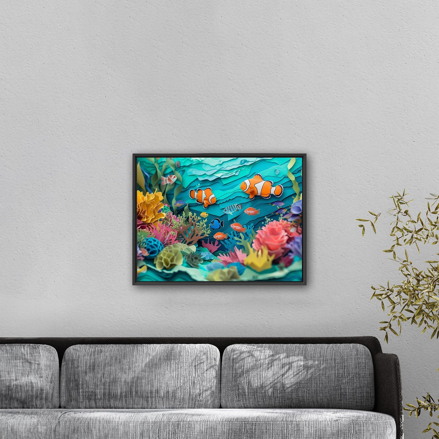 Vibrant marine life art on canvas - Serenity Dance