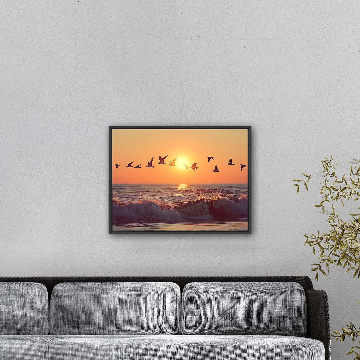 A mesmerizing ocean of birds at sunrise - Sparkling Horizon