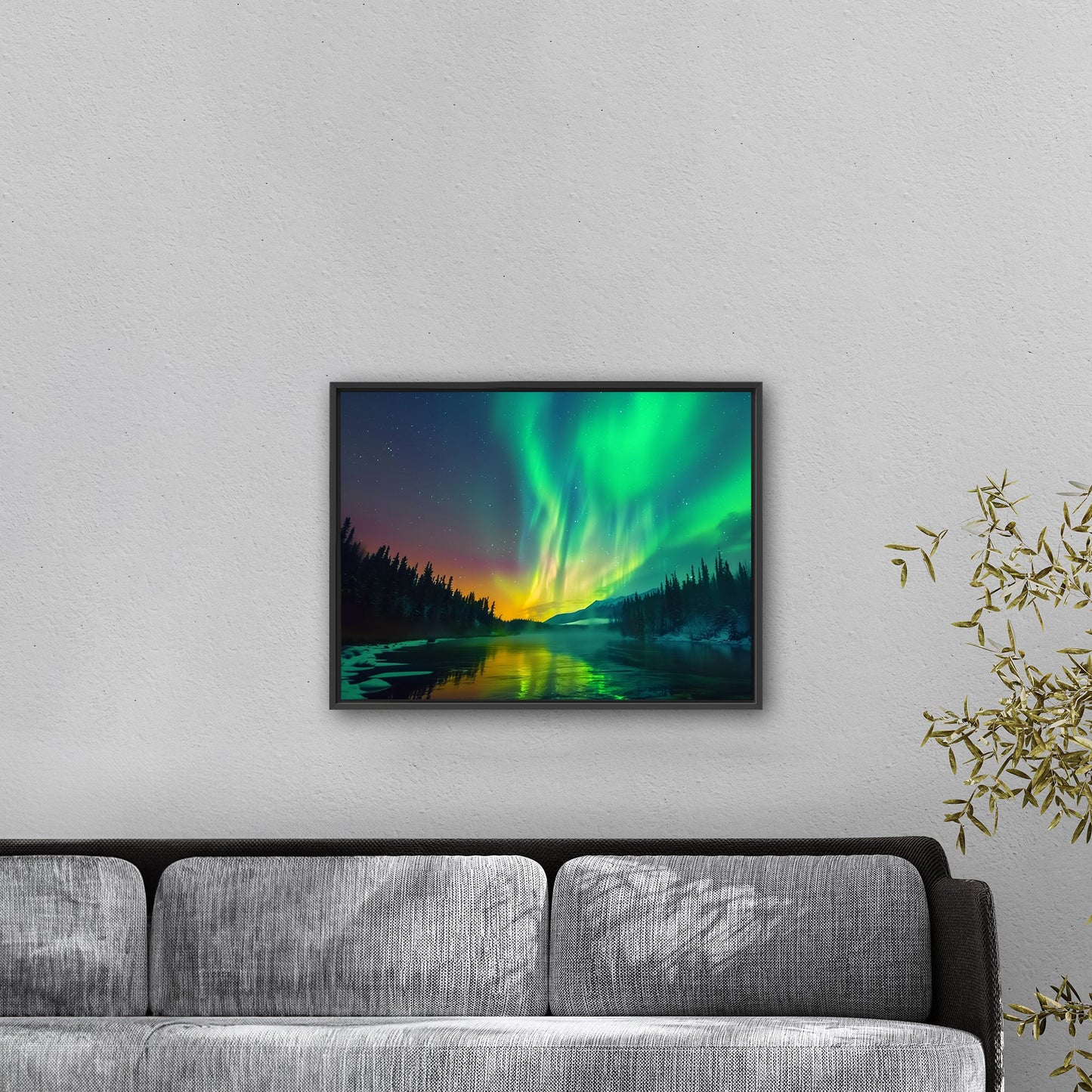 Shimmering Aurora Borealis Wall Art - Enchanted Ethereal Vision