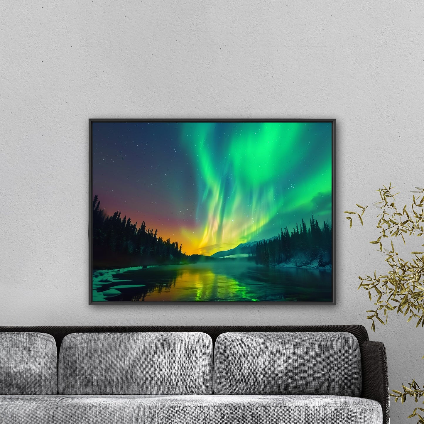Shimmering Aurora Borealis Wall Art - Enchanted Ethereal Vision