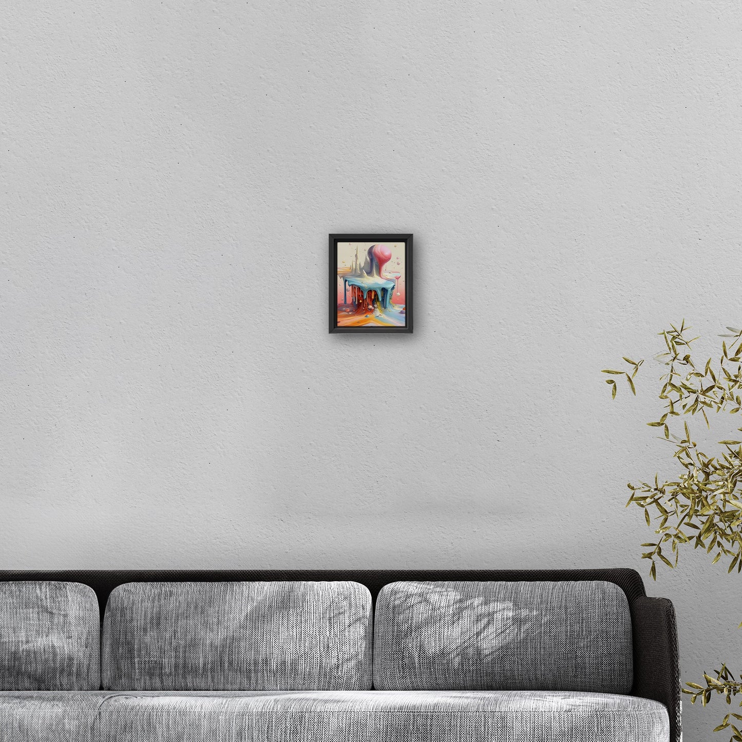Abstract, surreal, dreamlike art with melting shapes - Enigmatic Elegance