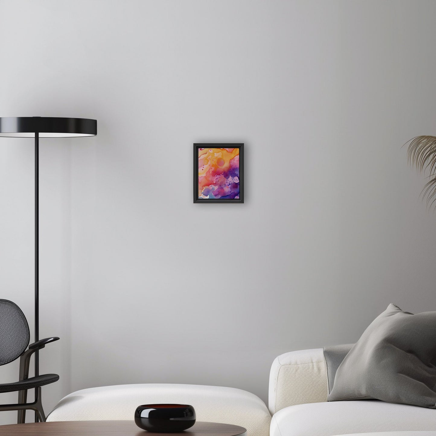 Abstract watercolor art with vibrant colors