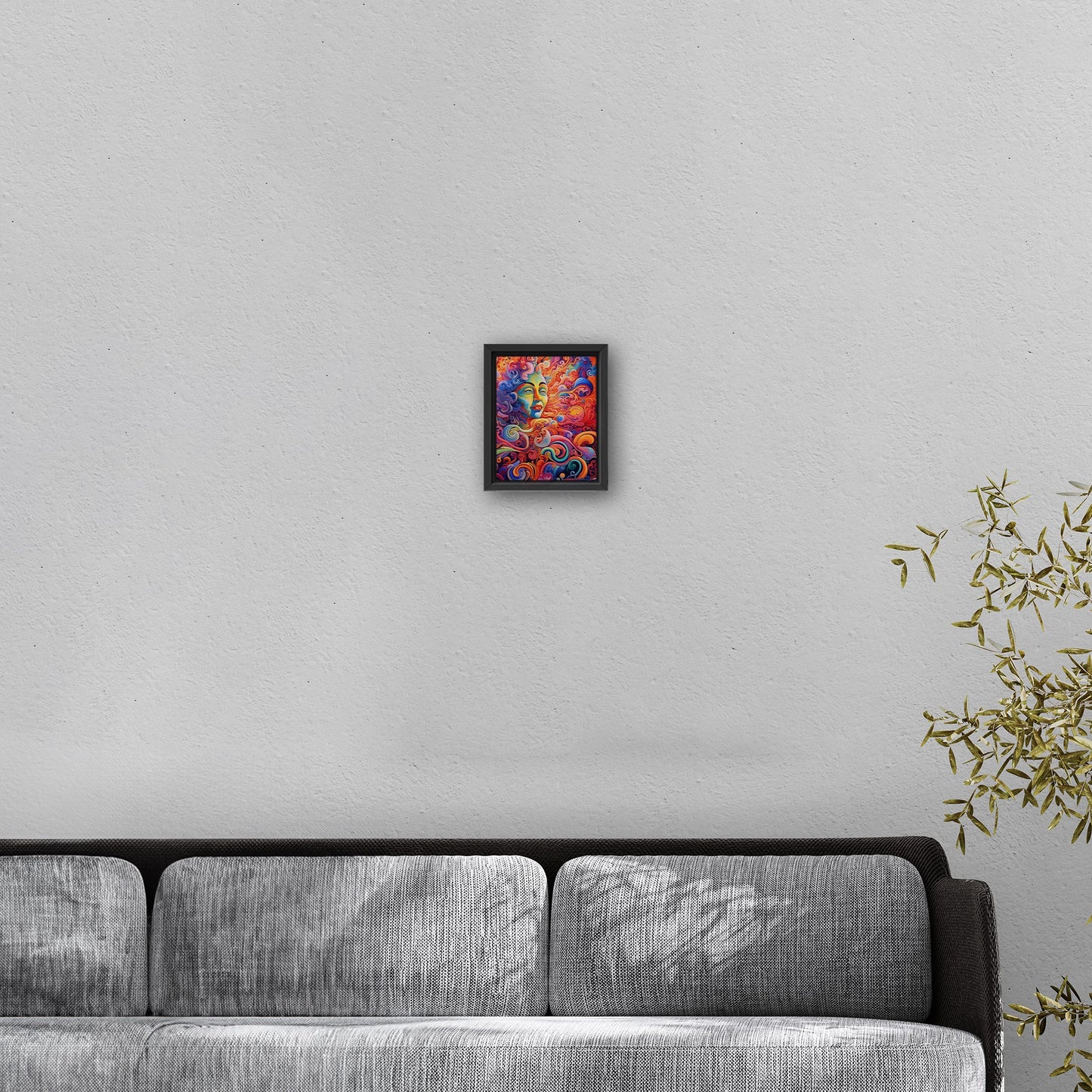 Psychedelic abstract airbrush painting of Vibrant Ebony - Enigmatic Revolution