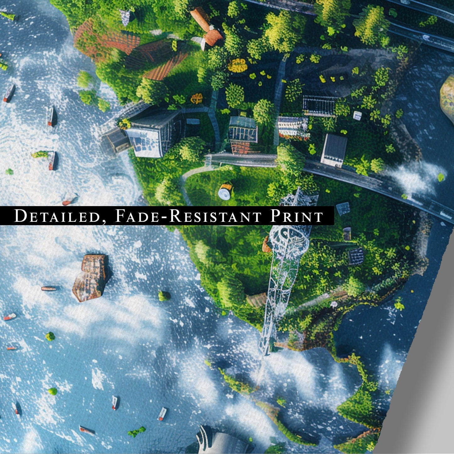Captivating Earth View with Intricate Buildings - Magnificent City Canvas