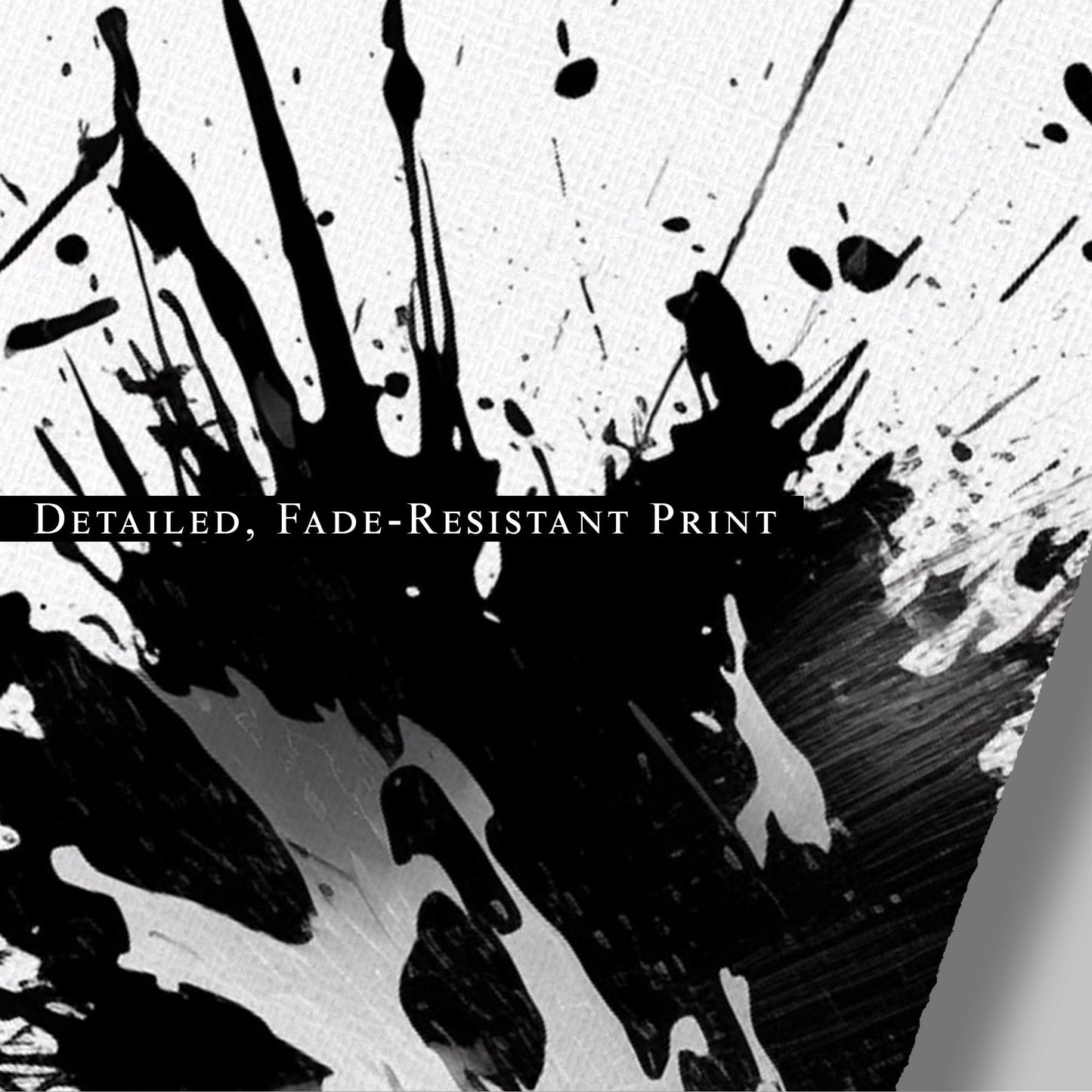 Black and white abstract ink splatter art - Captivating Monochrome Ink Splatter Zen