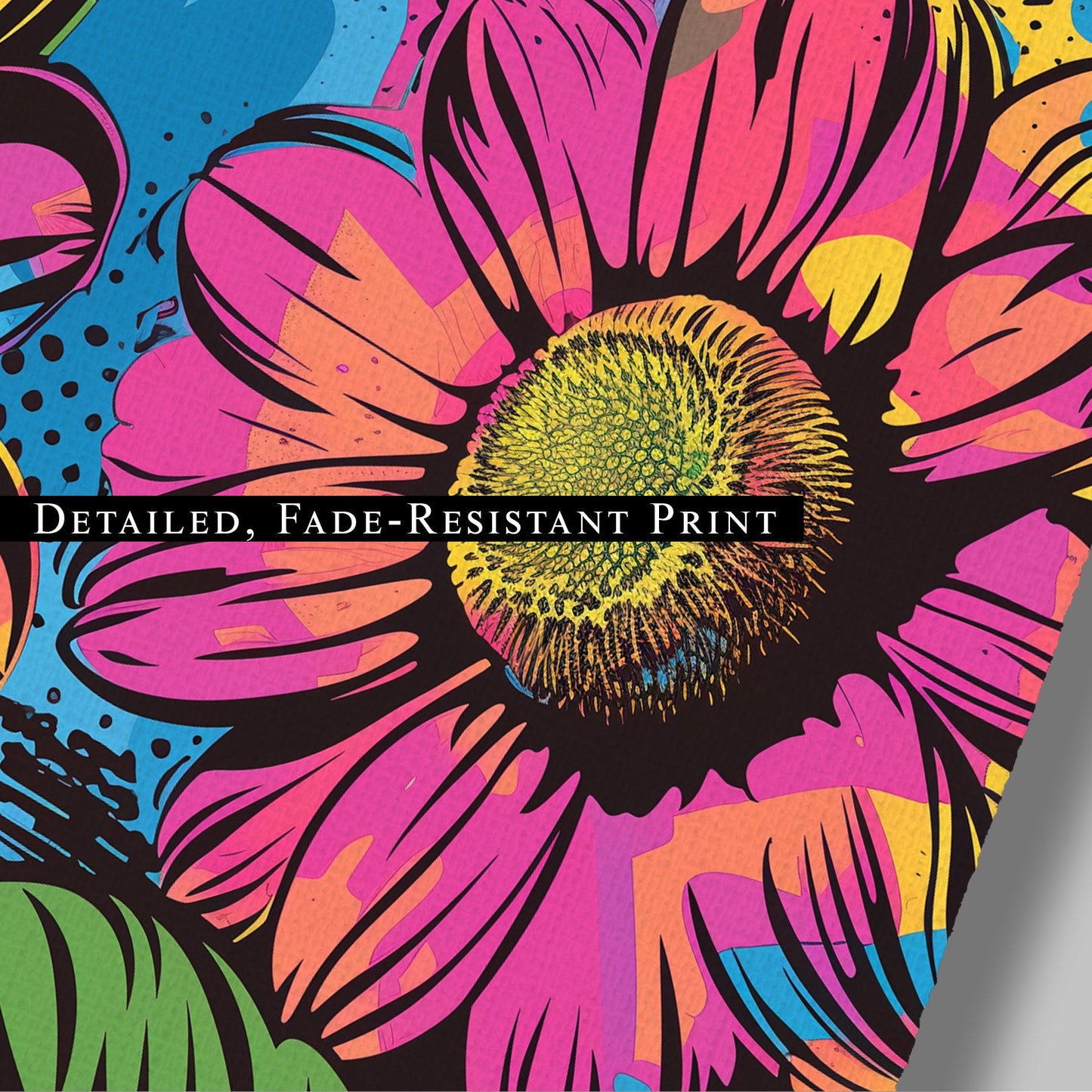 Flowers in Pop Art Printed Style - Blossoms of Creativity