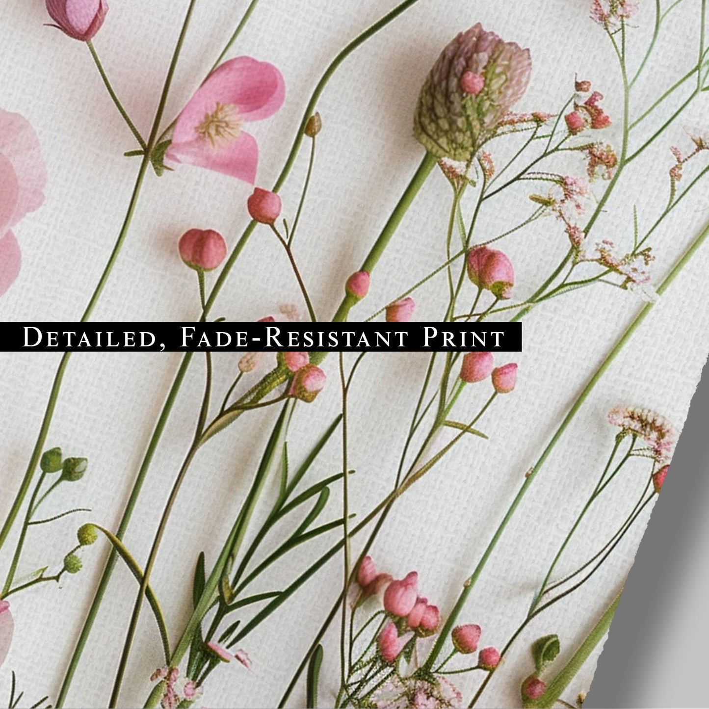 Elegant pink wildflower botanical wall art -Enchanted Blossoms