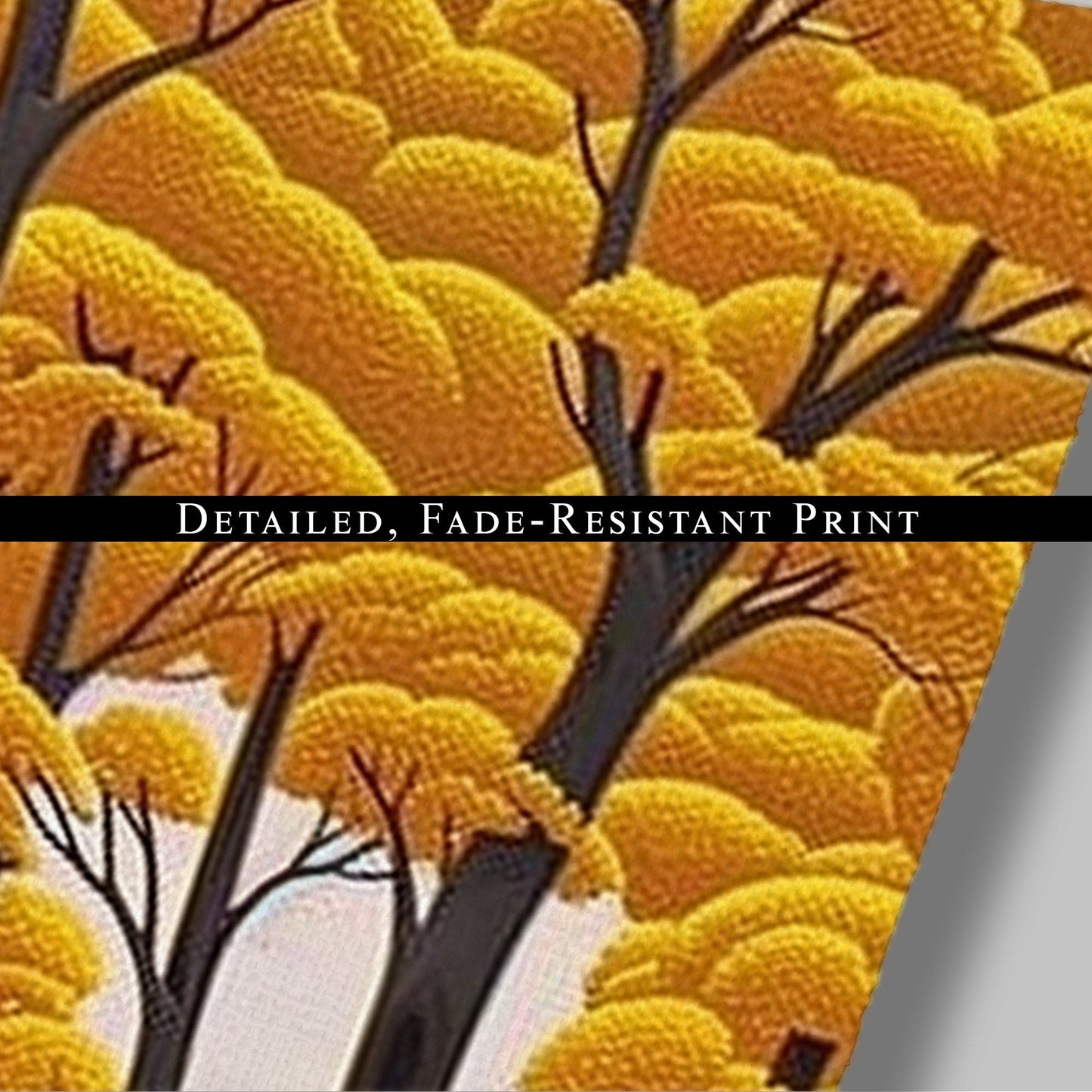 Romantic Stylized Painting of Autumn Woods - Ethereal Golden Woods: A Romance