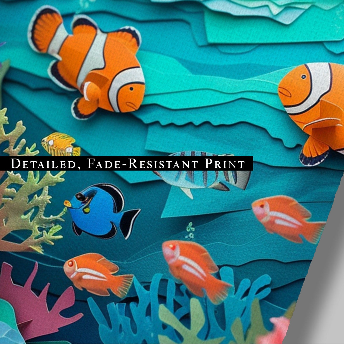 Vibrant marine life art on canvas - Serenity Dance