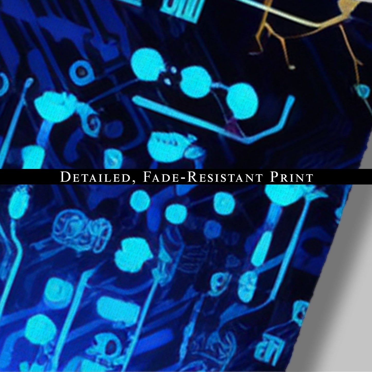 Impressionistic Circuit Board Painting - Electric Binary Dreams