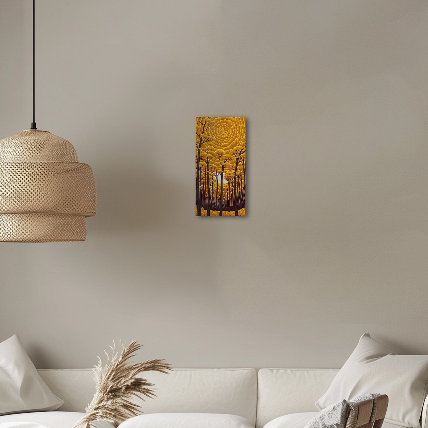 Romantic Stylized Painting of Autumn Woods - Ethereal Golden Woods: A Romance