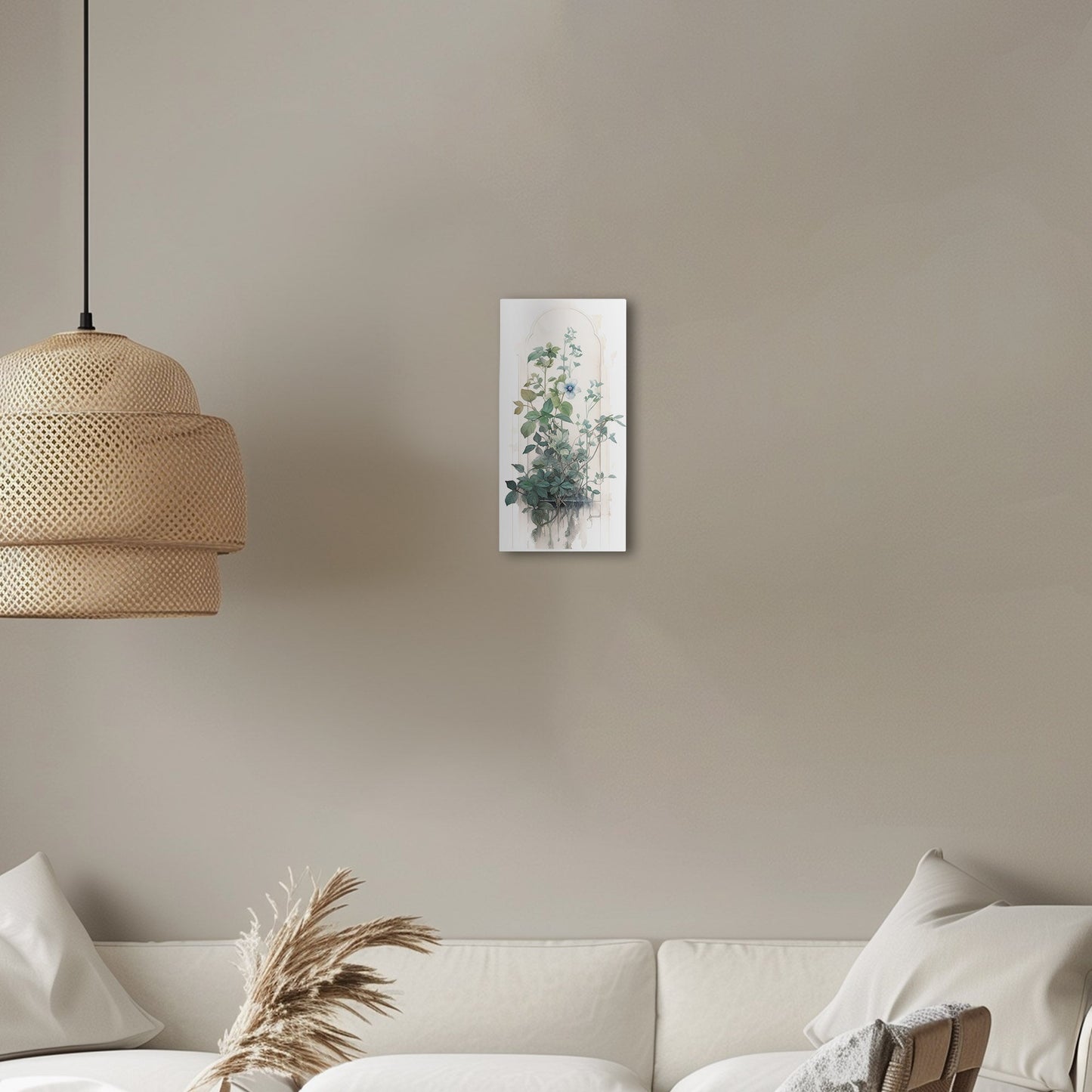 Watercolor Painting of Blue Wildflower