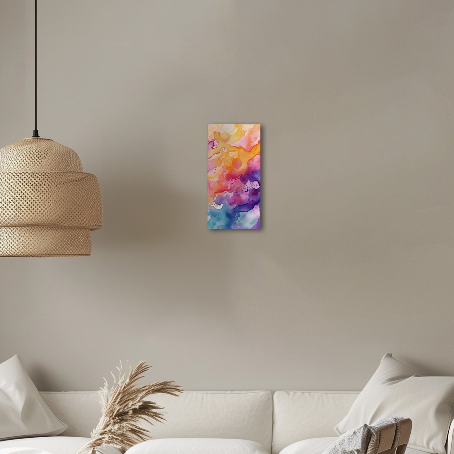 Abstract watercolor art with vibrant colors