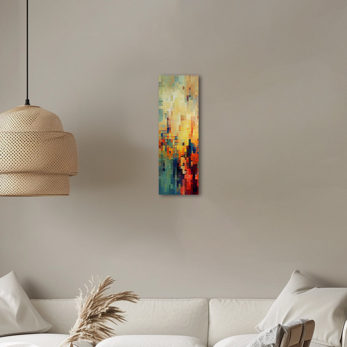 Pixelated mosaic retro abstract patterned geometric - Mesmerizing Modern Elegance