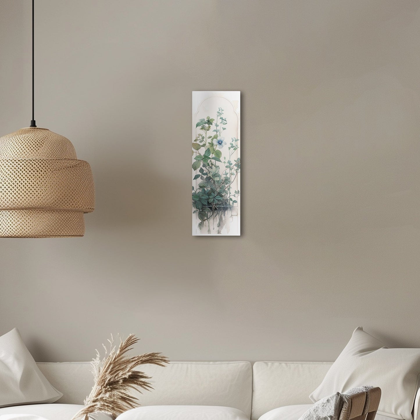 Watercolor Painting of Blue Wildflower
