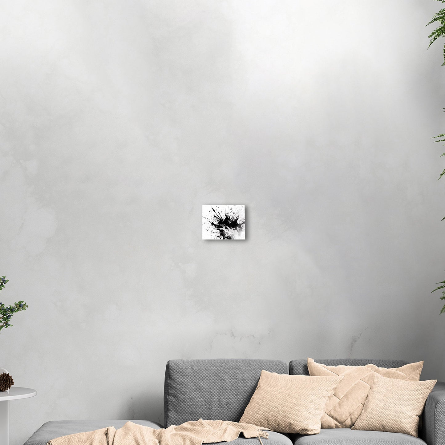 Black and white abstract ink splatter art - Captivating Monochrome Ink Splatter Zen